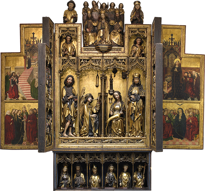Mistrz Poliptyku Zwiastowania z Jednorożcem, czynny we Wrocławiu ok. 1475–1485, Poliptyk Zwiastowania z Jednorożcem></a></div><div style=