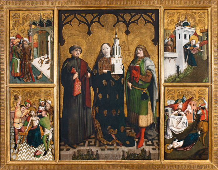 Wilhelm Kalteysen von Aachen, Ołtarz św. Barbary, tablica środkowa></a></div><div style=